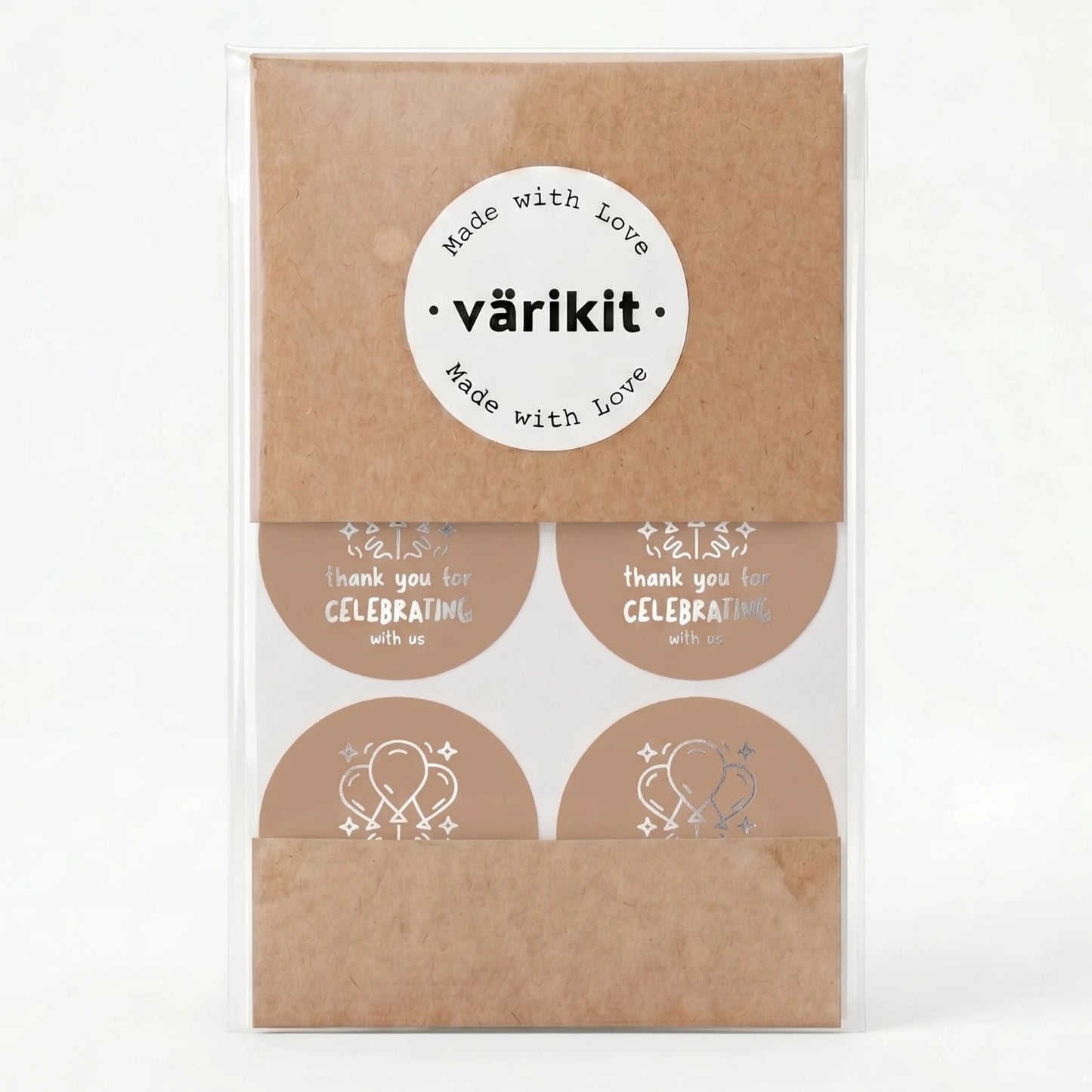 Playful Thank You Stickers for Small Business, Festive Balloons, 2-Inch Round, 60 Labels | Varikit