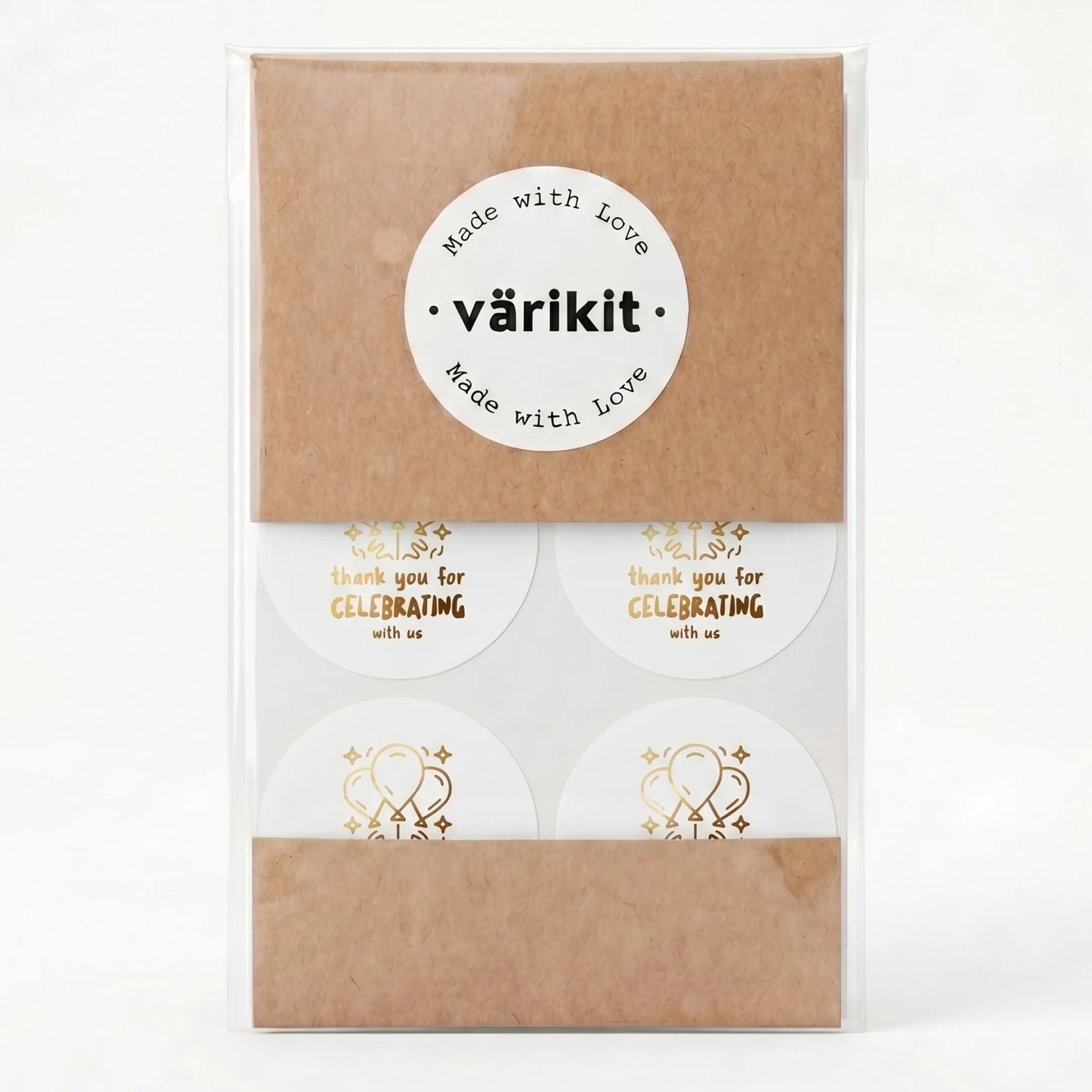 Playful Thank You Stickers for Small Business, Festive Balloons, 2-Inch Round, 60 Labels | Varikit