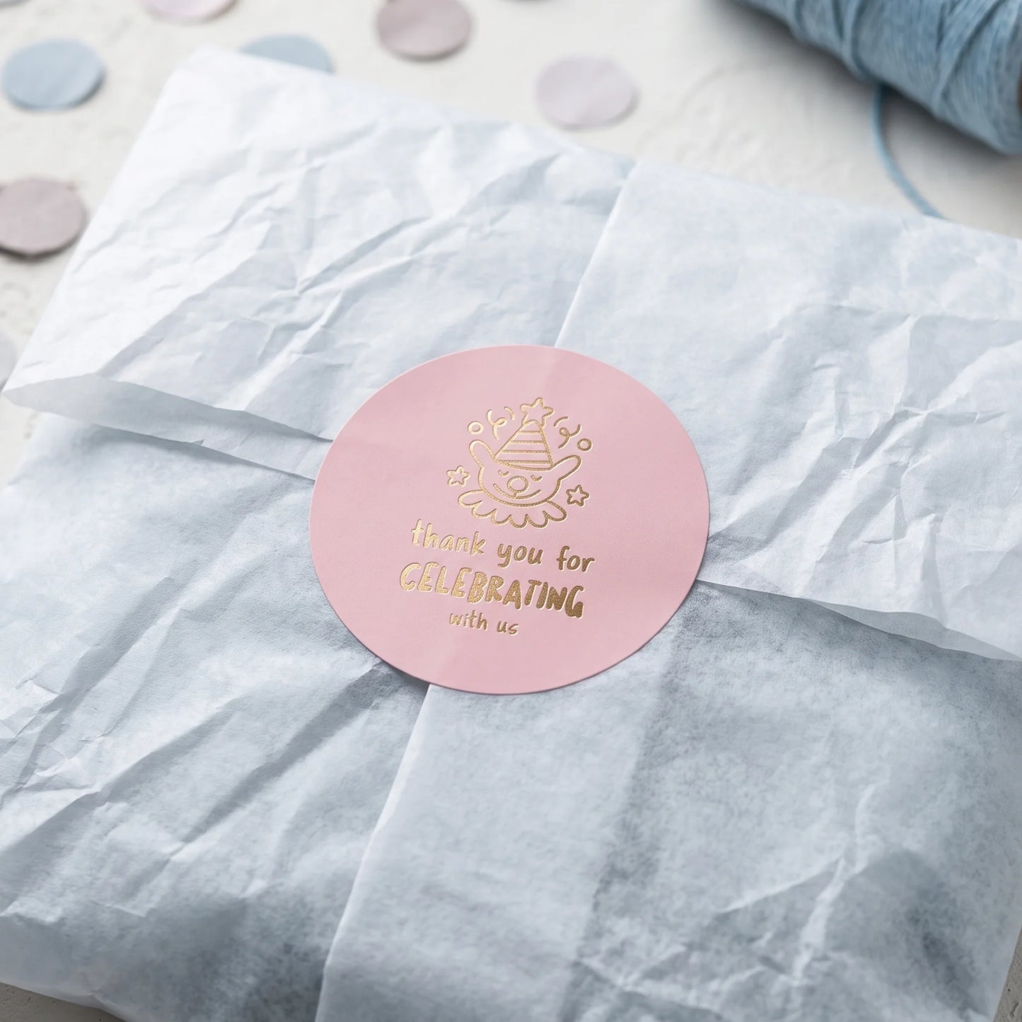 Playful Thank You Stickers for Small Business, Party Animal, 2-Inch Round, 60 Labels | Varikit