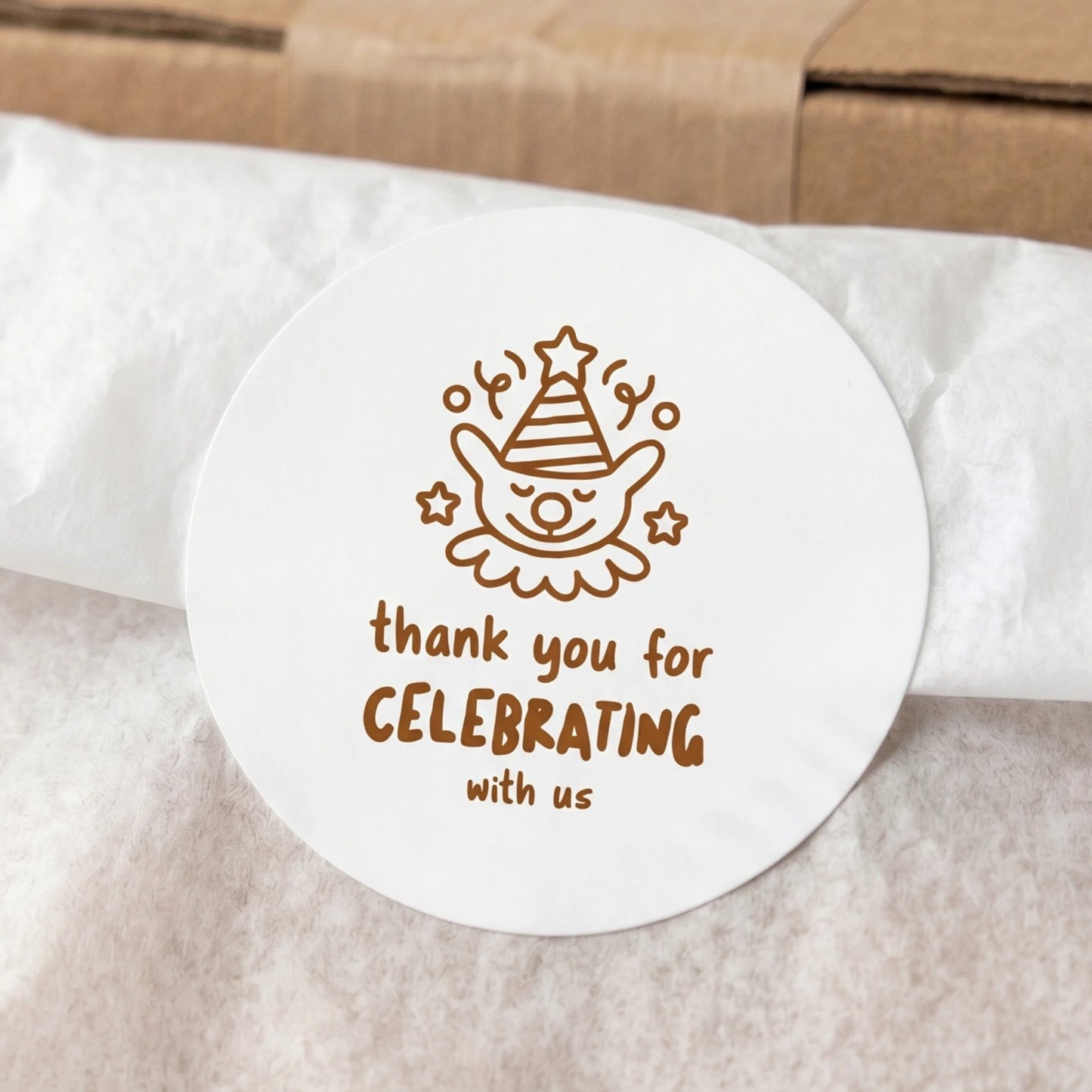 Playful Thank You Stickers for Small Business, Party Animal, 2-Inch Round, 60 Labels | Varikit