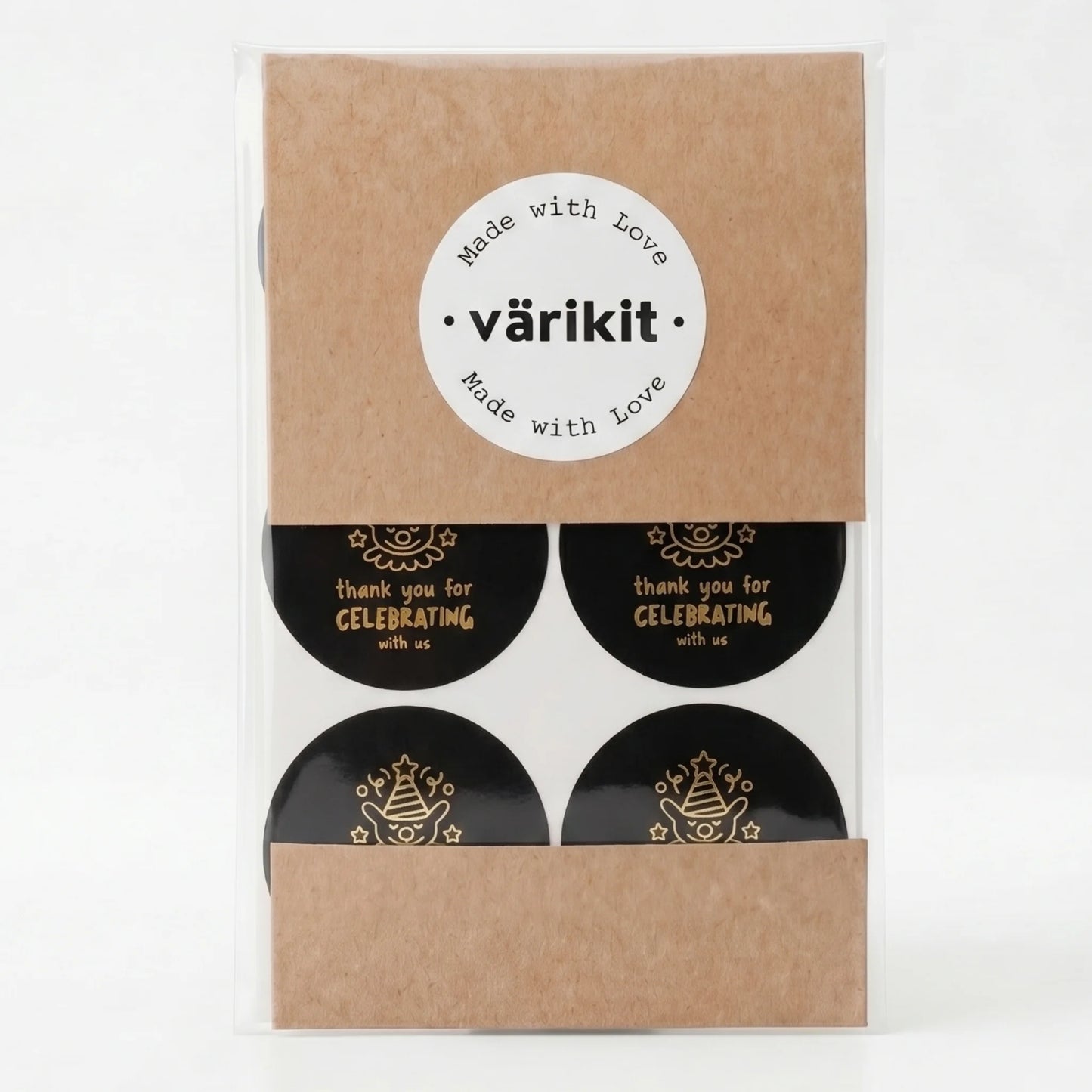 Playful Thank You Stickers for Small Business, Party Animal, 2-Inch Round, 60 Labels | Varikit