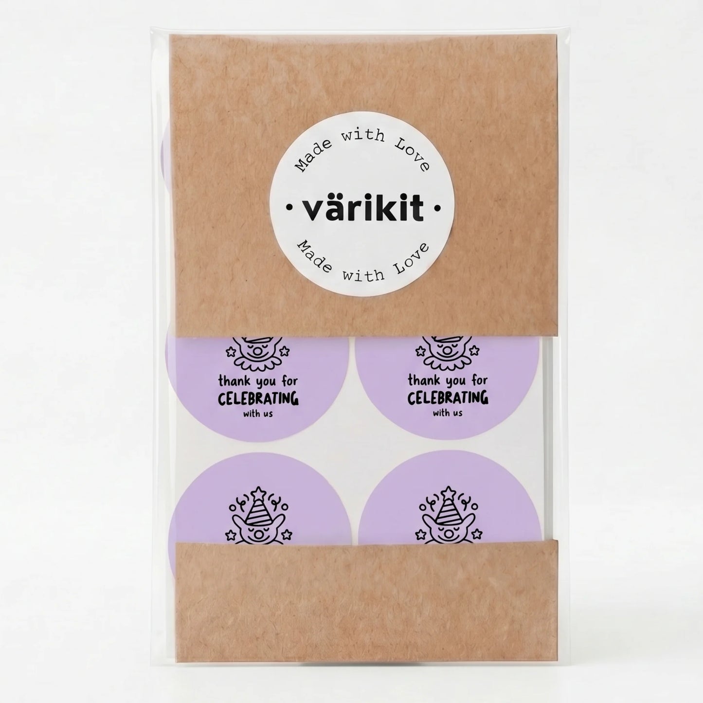 Playful Thank You Stickers for Small Business, Party Animal, 2-Inch Round, 60 Labels | Varikit