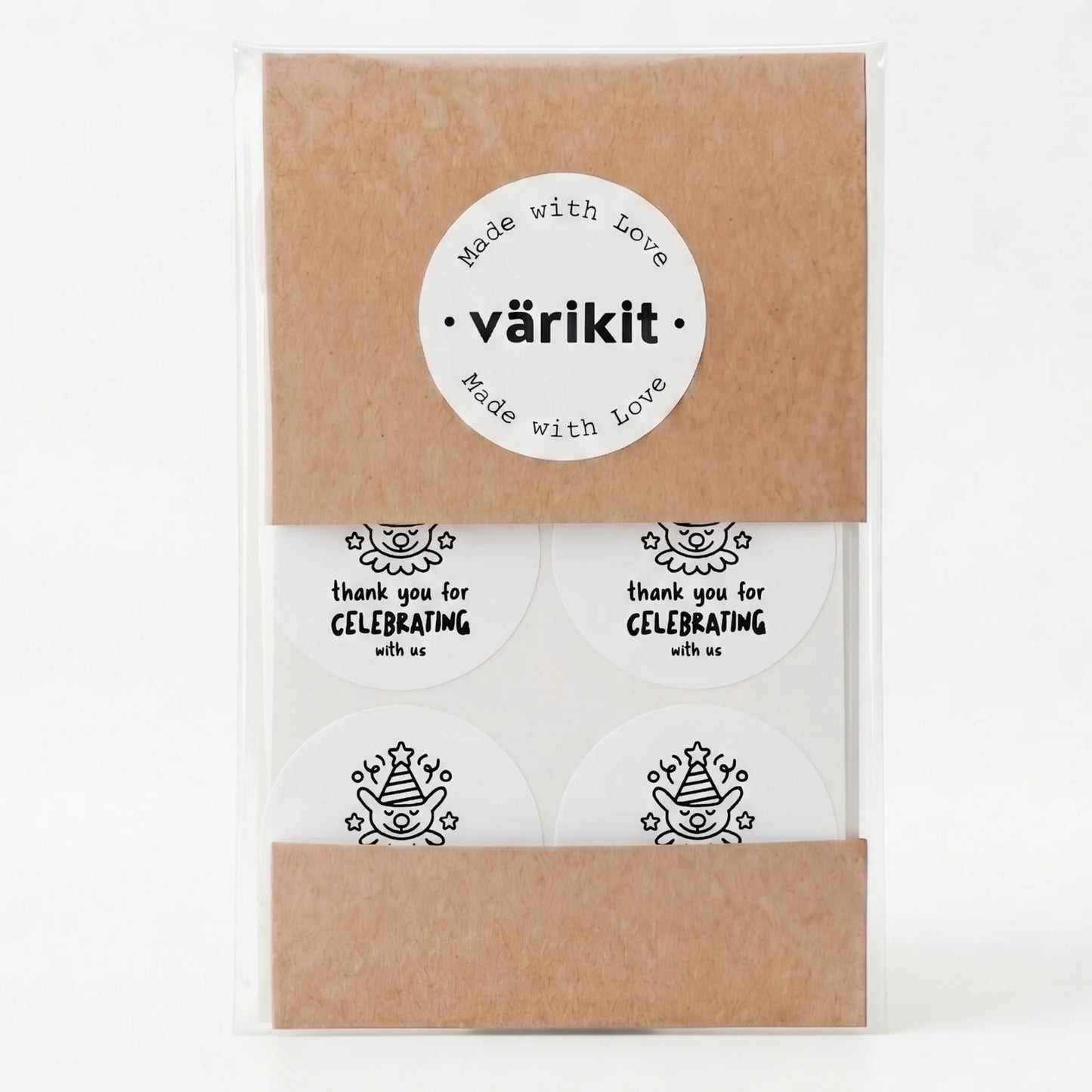 Playful Thank You Stickers for Small Business, Party Animal, 2-Inch Round, 60 Labels | Varikit