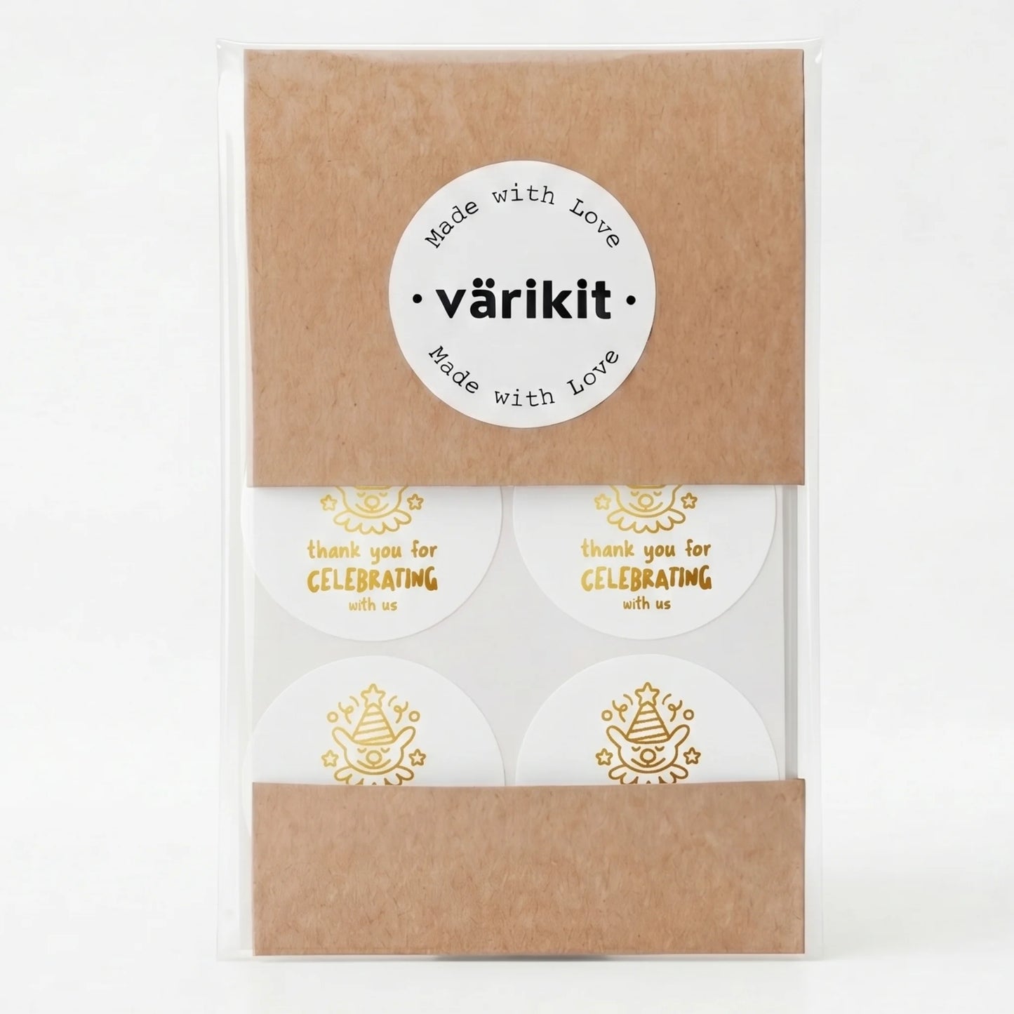 Playful Thank You Stickers for Small Business, Party Animal, 2-Inch Round, 60 Labels | Varikit