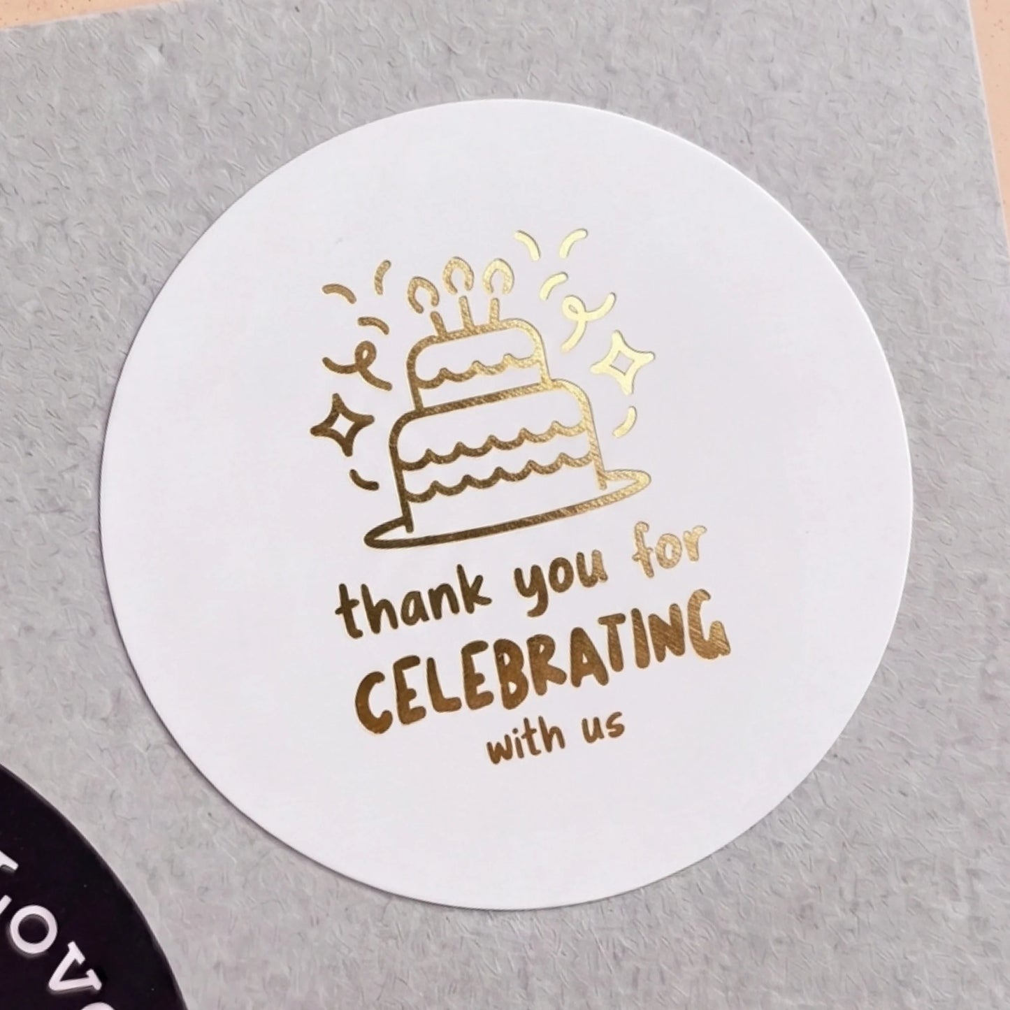 Playful Thank You Stickers for Small Business, Birthday Cake Candles, 2-Inch Round, 60 Labels | Varikit