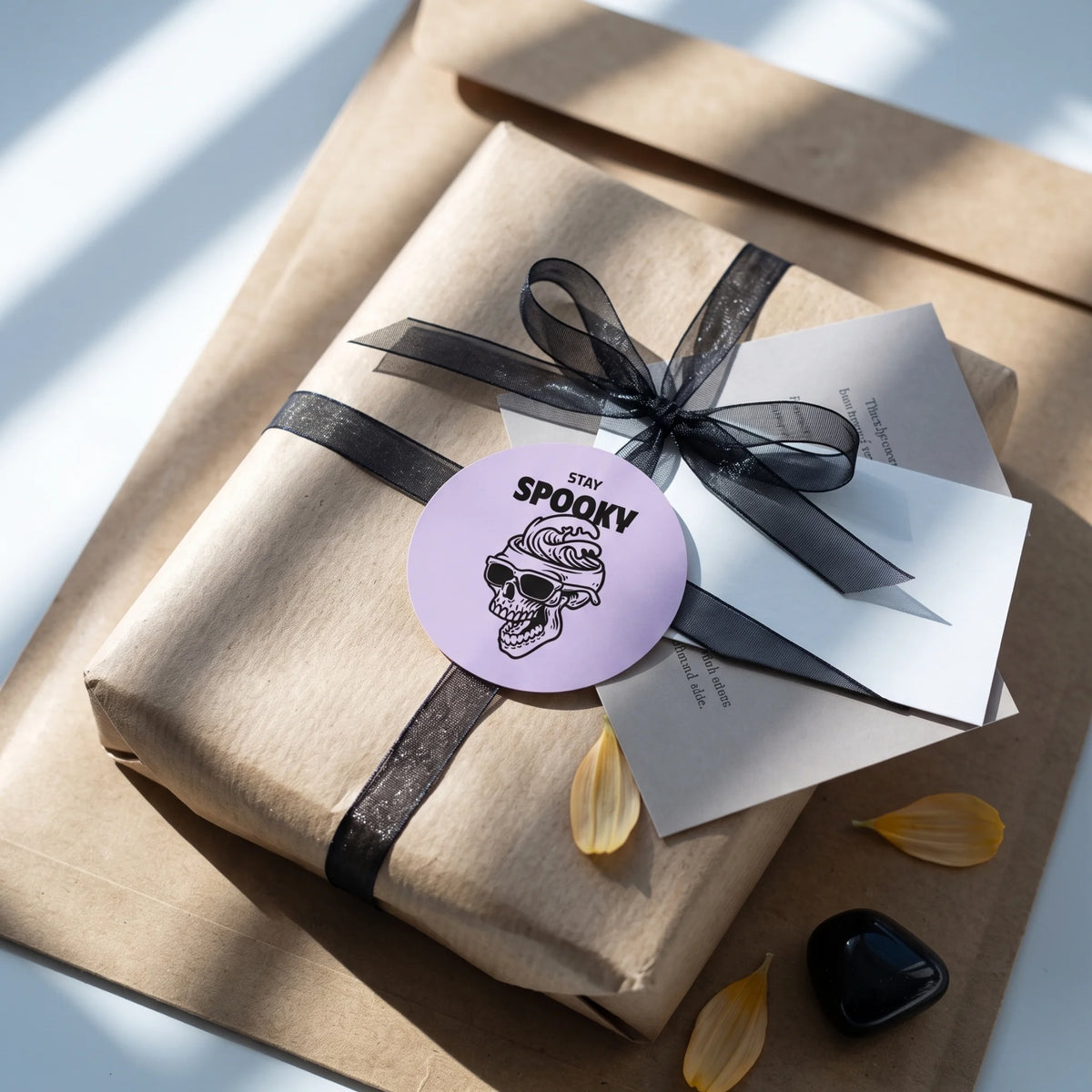 Complete the indie maker unboxing moment with this joyful Stay Spooky seal.