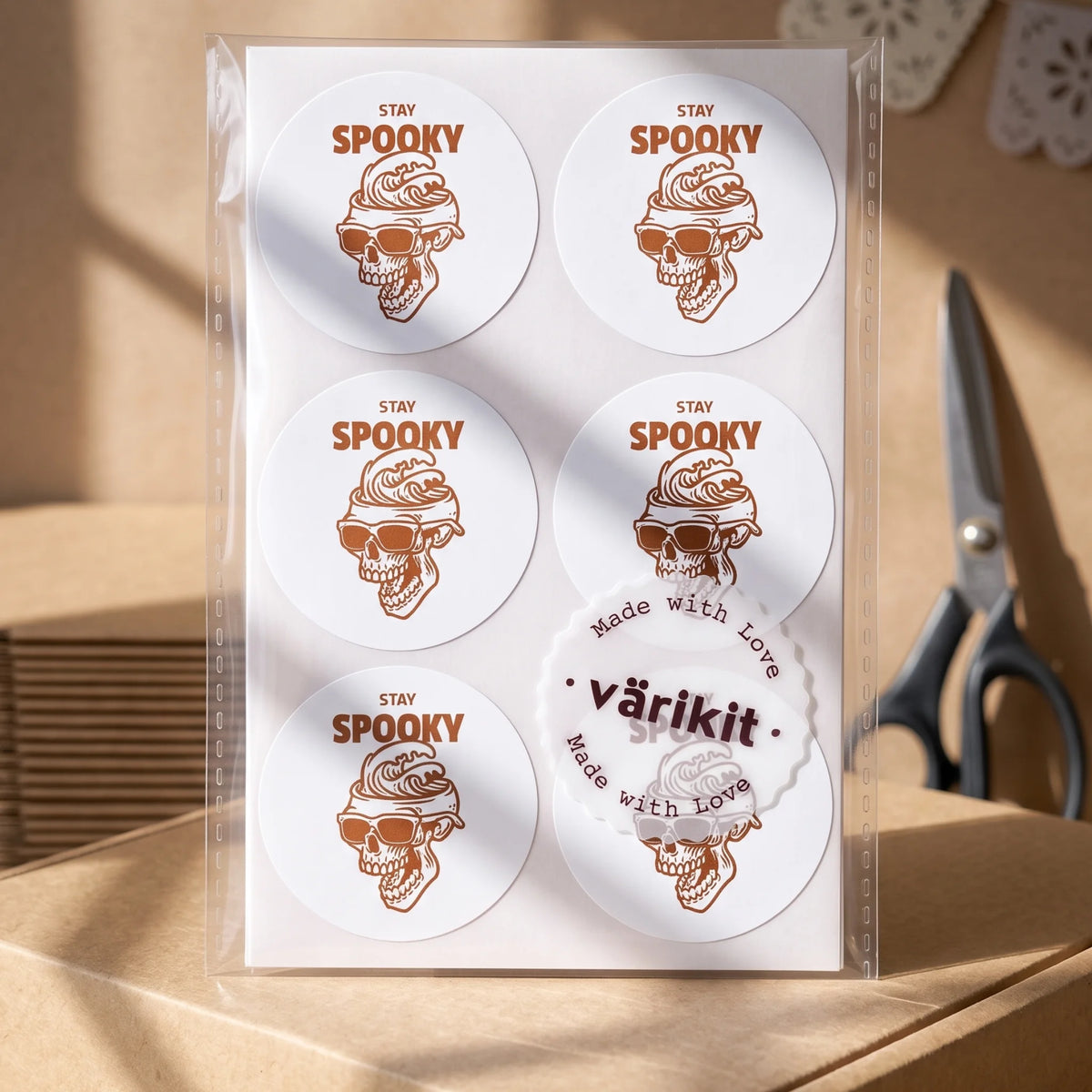 A skull and wave graphic designed for playful and bold brand aesthetics.