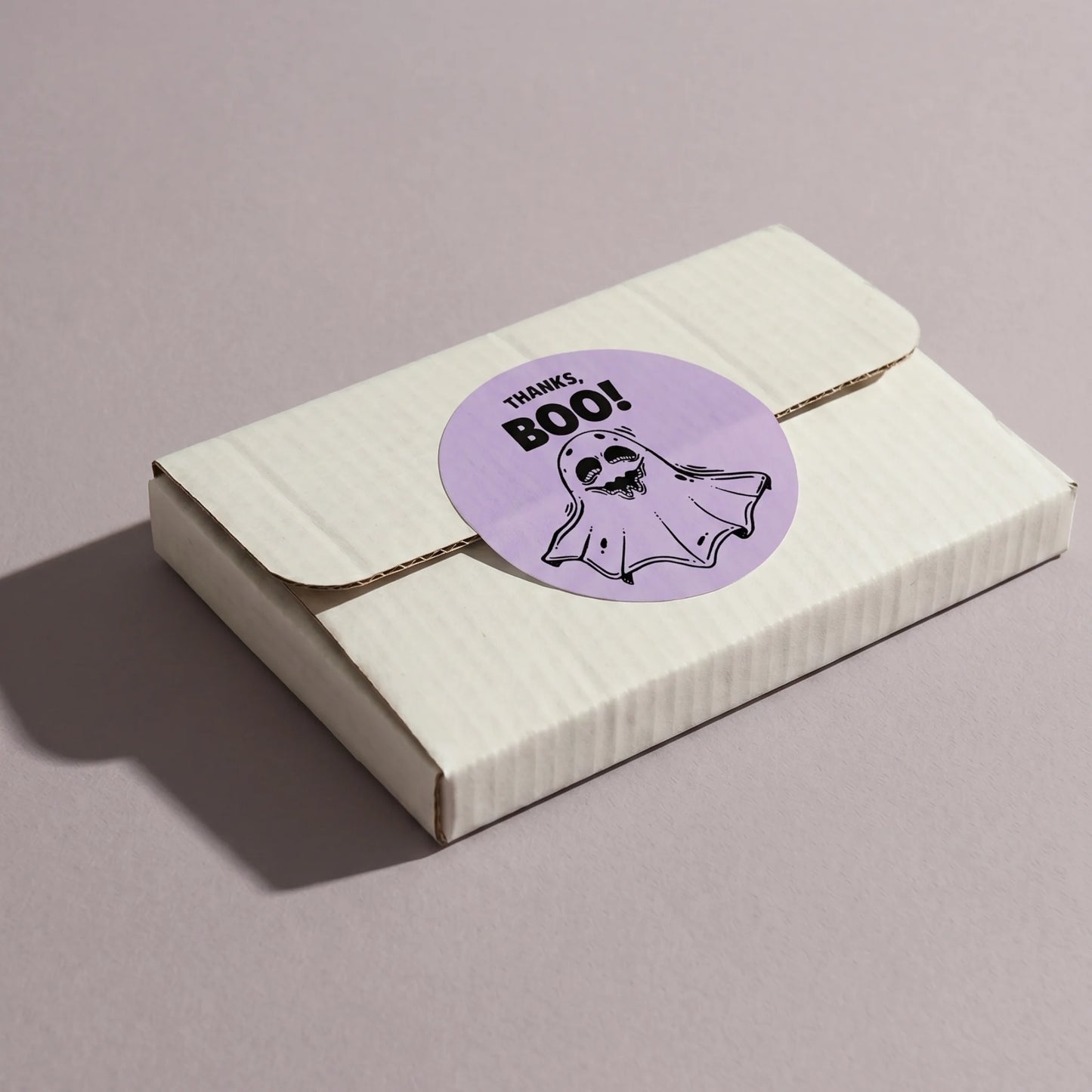Playful Thank You Stickers for Small Business, Thanks Boo Ghost, 2 Inch Round, 60 Labels | Varikit