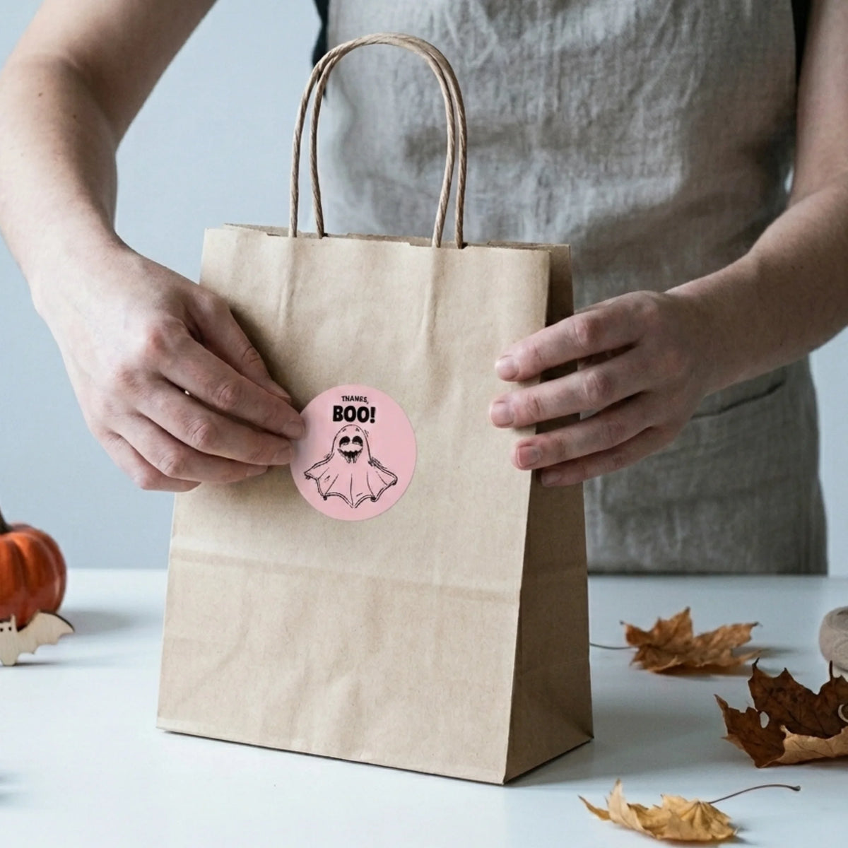 Playful warm style giving boutique packaging a distinct friendly identity.