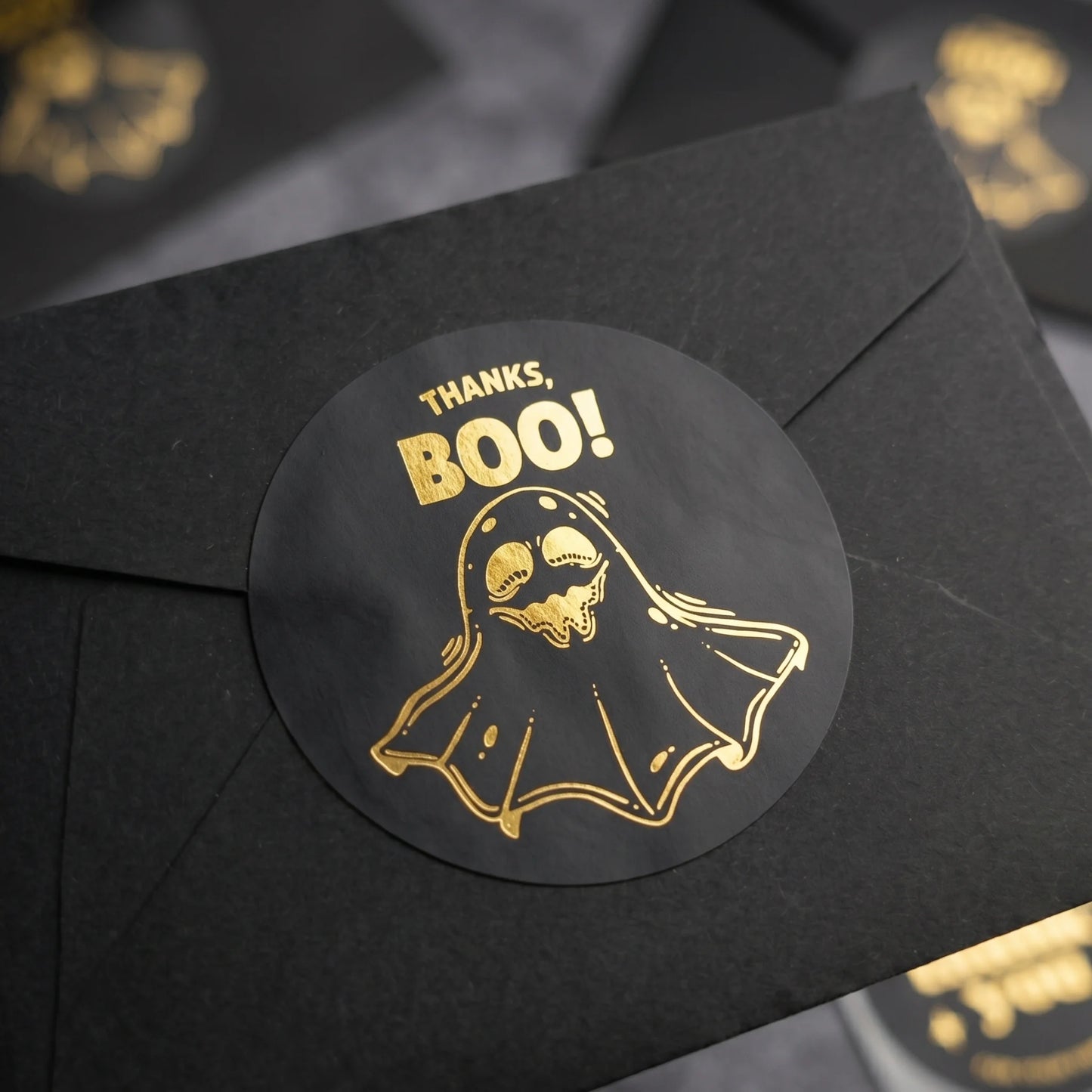 Playful Thank You Stickers for Small Business, Thanks Boo Ghost, 2 Inch Round, 60 Labels | Varikit