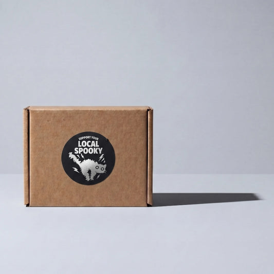 Playful Packaging Stickers for Small Business, Startled Black Cat, 2 Inch Round, 60 Labels | Varikit