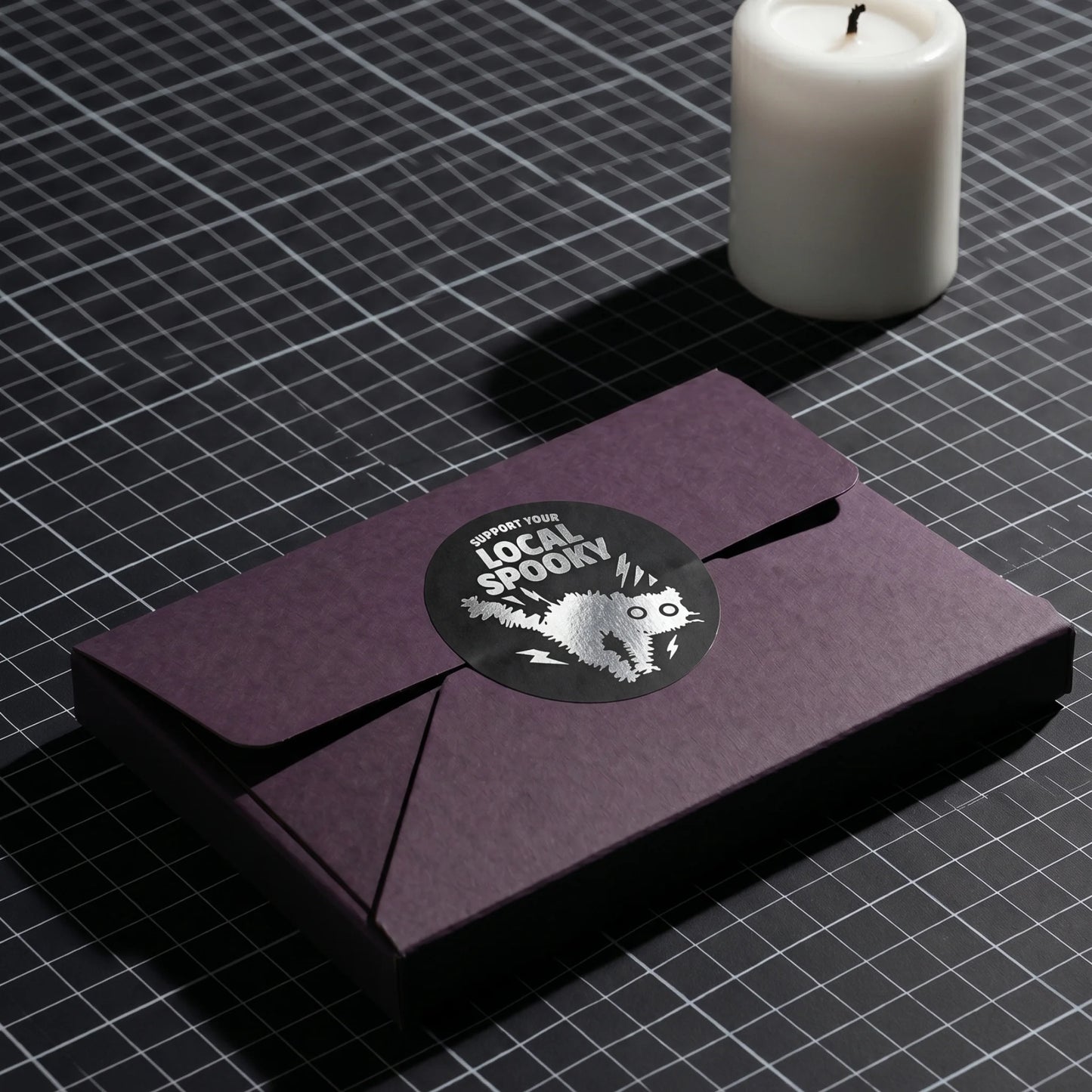 Playful Packaging Stickers for Small Business, Startled Black Cat, 2 Inch Round, 60 Labels | Varikit