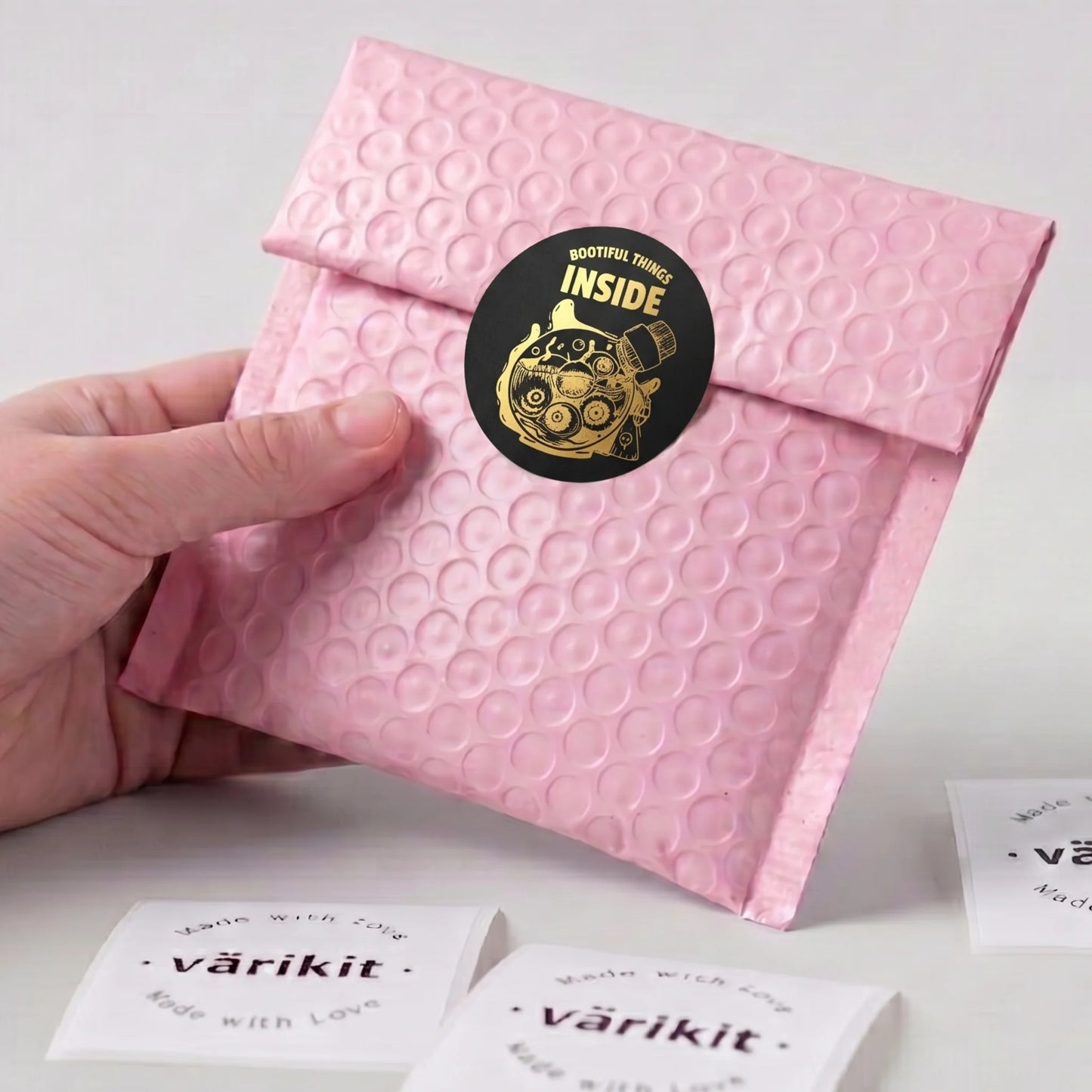 Playful Packaging Stickers for Small Business, Creepy Eyeball Jar, 2 Inch Round, 60 Labels | Varikit