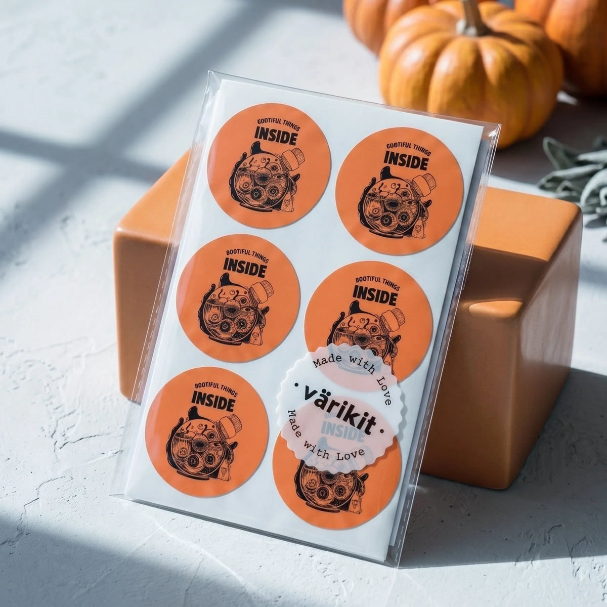 Playful weird style giving boutique packaging a distinct ironic identity.