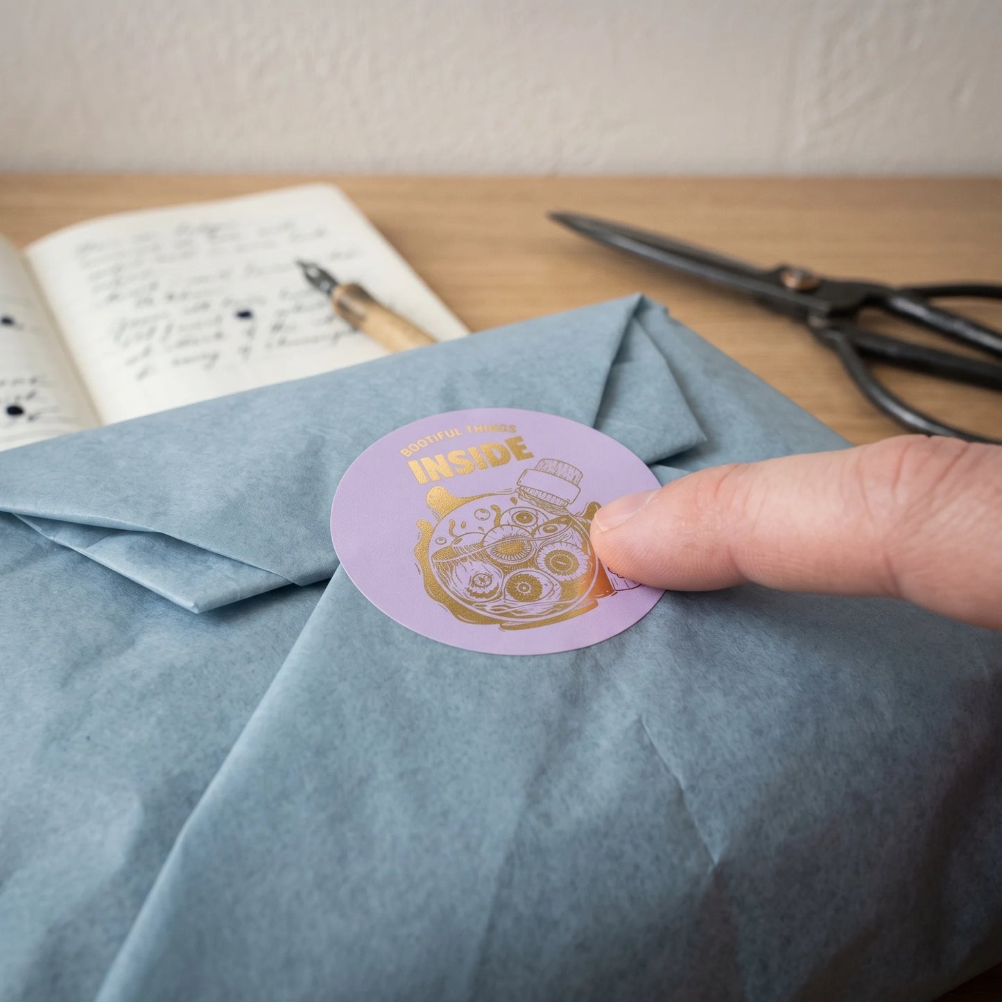Playful Packaging Stickers for Small Business, Creepy Eyeball Jar, 2 Inch Round, 60 Labels | Varikit