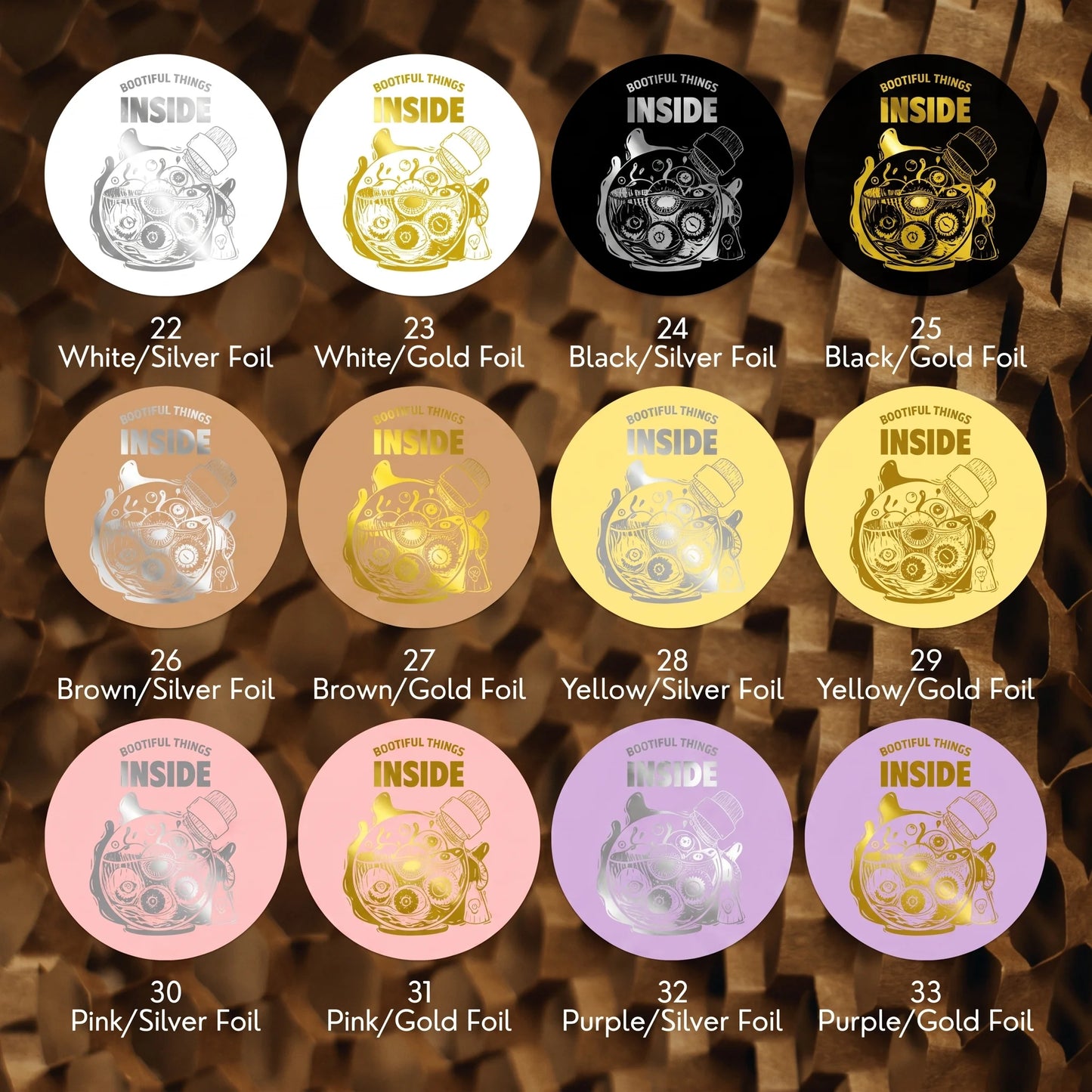 Playful Packaging Stickers for Small Business, Creepy Eyeball Jar, 2 Inch Round, 60 Labels | Varikit