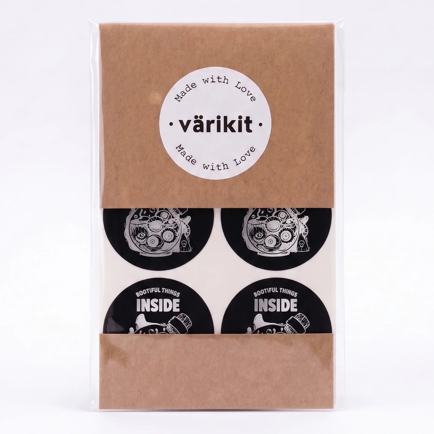 Playful Packaging Stickers for Small Business, Creepy Eyeball Jar, 2 Inch Round, 60 Labels | Varikit