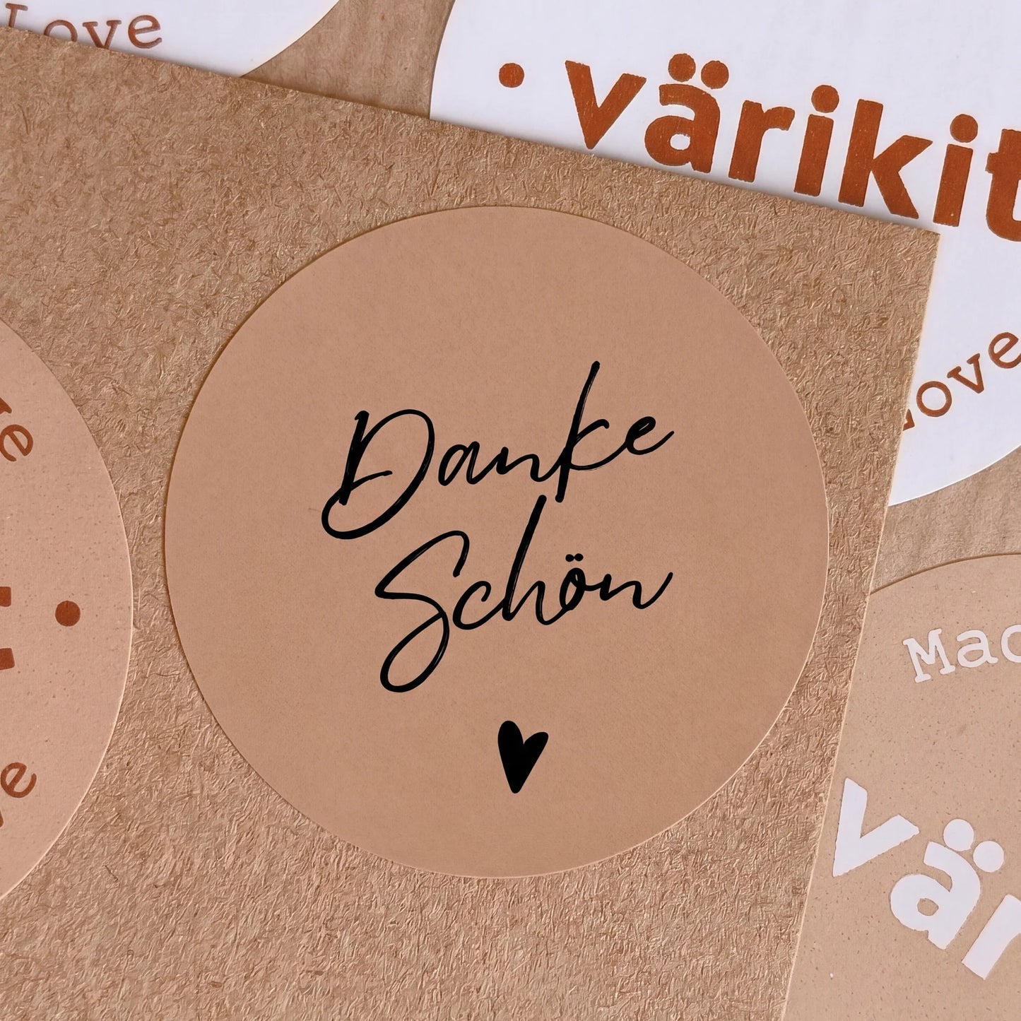 Danke schön Stickers for Small Business, Handwritten Type, 2-Inch Round, 60 Labels | Varikit