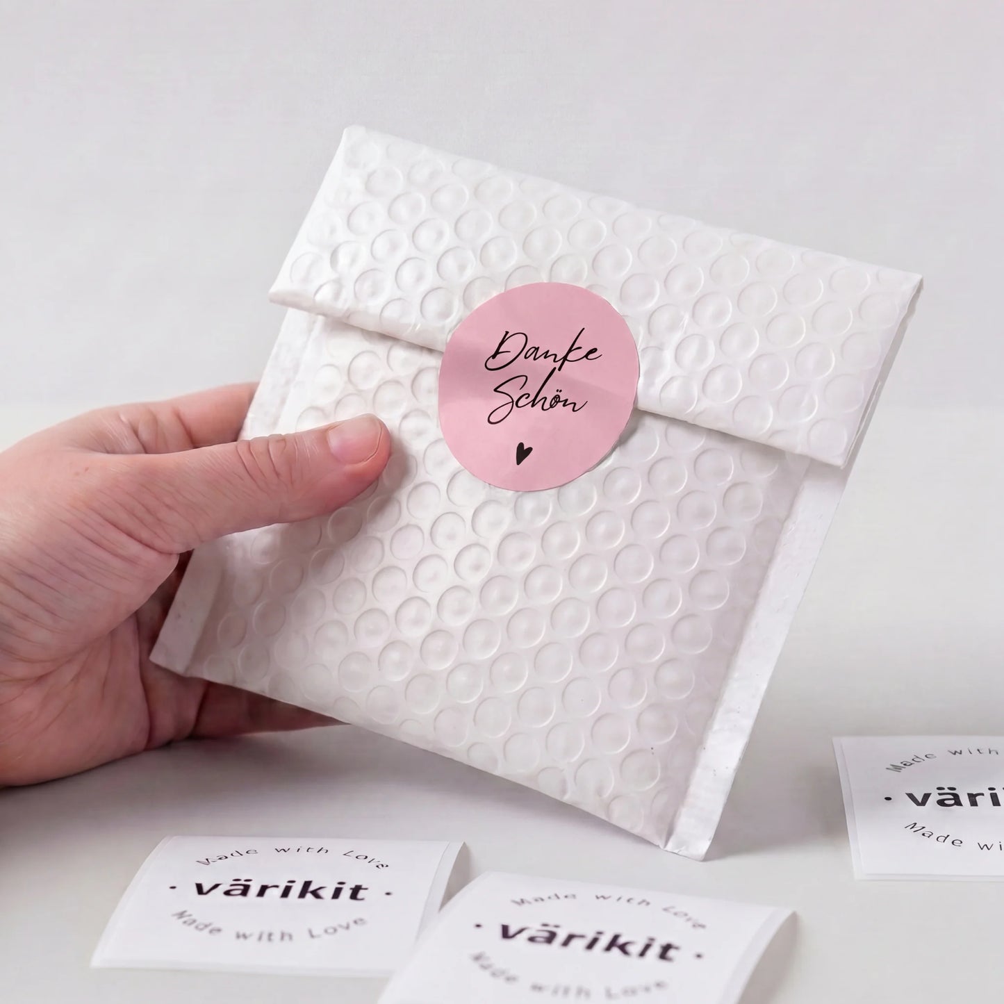 Danke schön Stickers for Small Business, Handwritten Type, 2-Inch Round, 60 Labels | Varikit