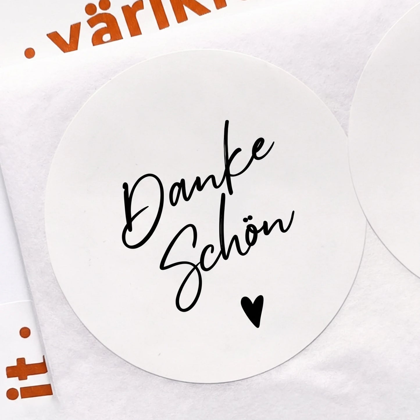 Danke schön Stickers for Small Business, Handwritten Type, 2-Inch Round, 60 Labels | Varikit