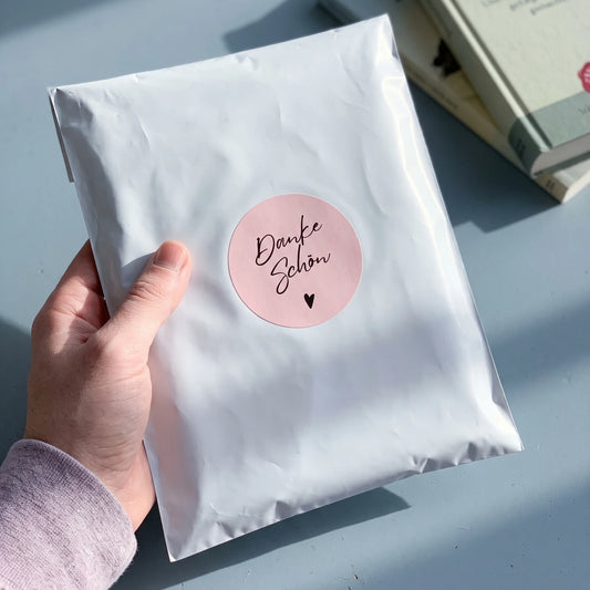 Pegatinas «Danke schön» para pequeñas empresas, letra manuscrita, redondas de 2 pulgadas, 60 etiquetas | Varikit