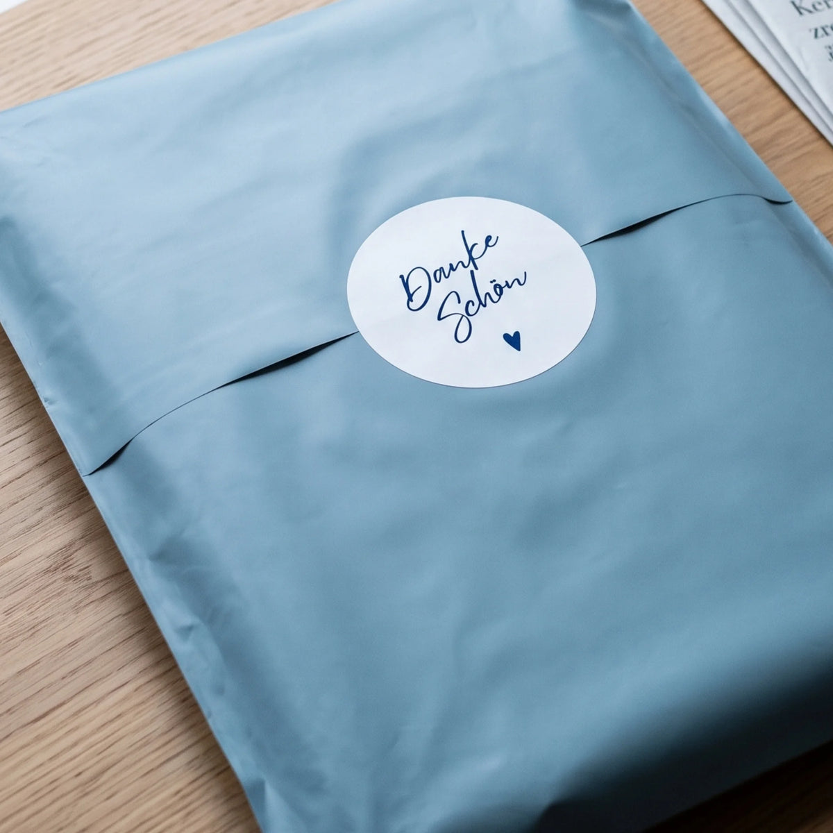 Pegatinas «Danke schön» para pequeñas empresas, letra manuscrita, redondas de 2 pulgadas, 60 etiquetas | Varikit