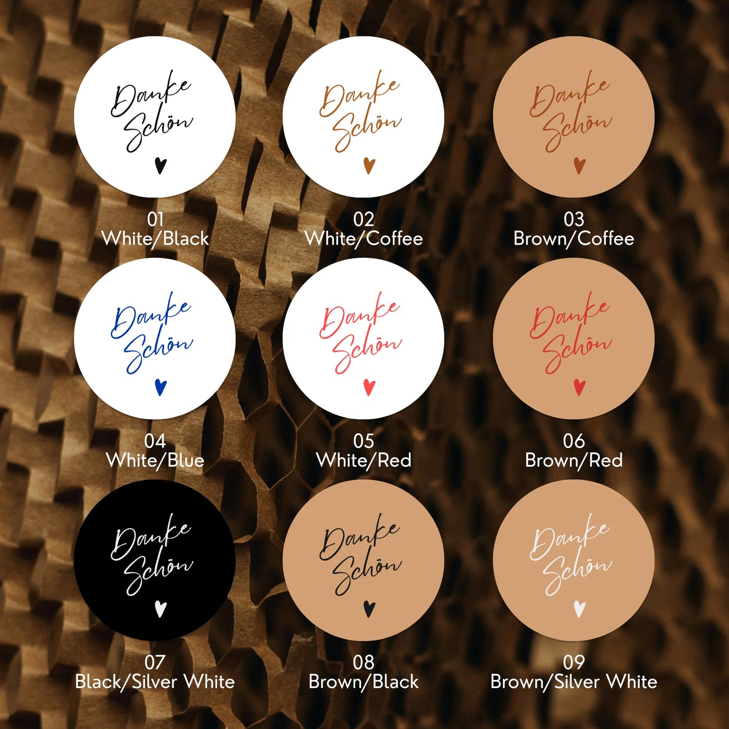 Danke schön Stickers for Small Business, Handwritten Type, 2-Inch Round, 60 Labels | Varikit