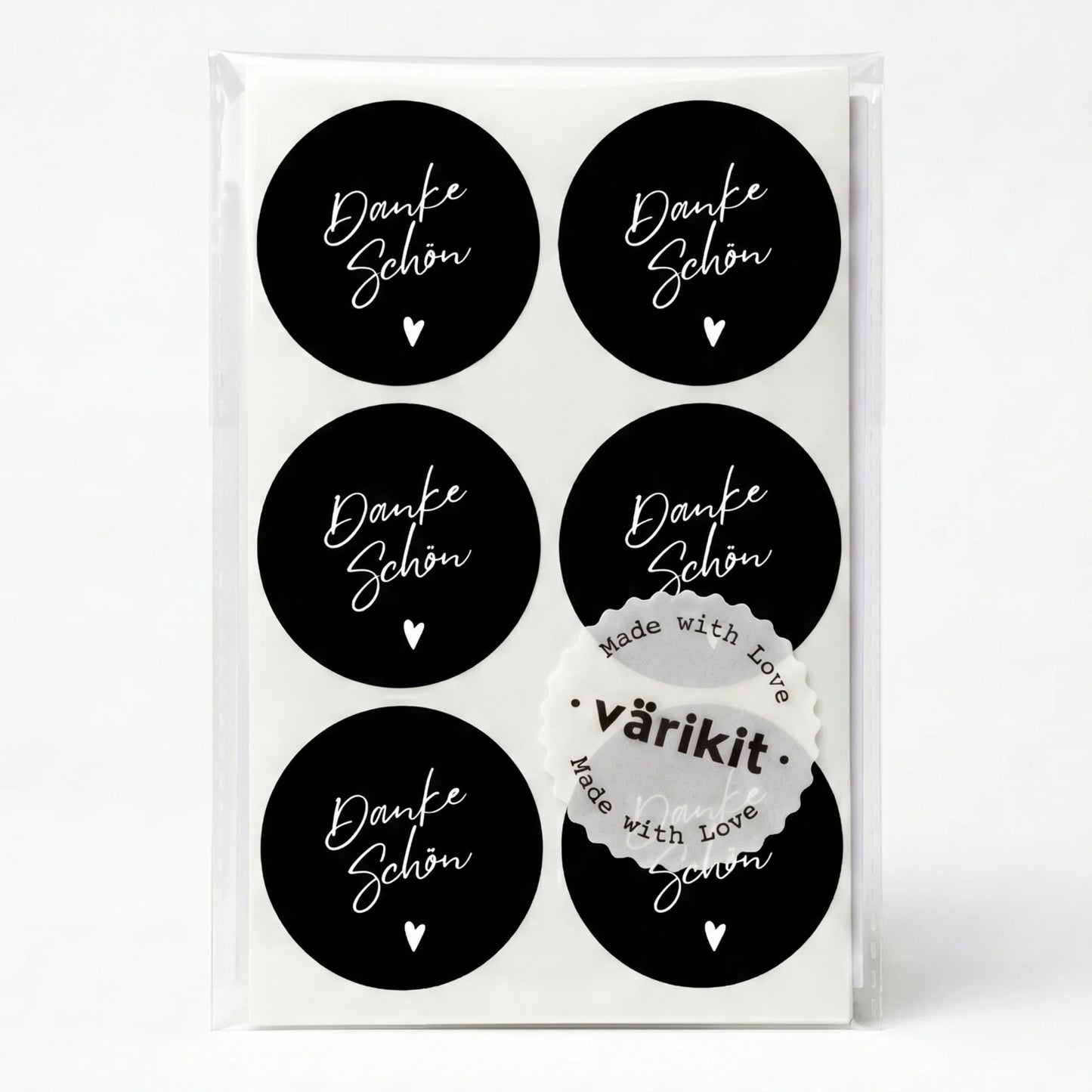 Danke schön Stickers for Small Business, Handwritten Type, 2-Inch Round, 60 Labels | Varikit