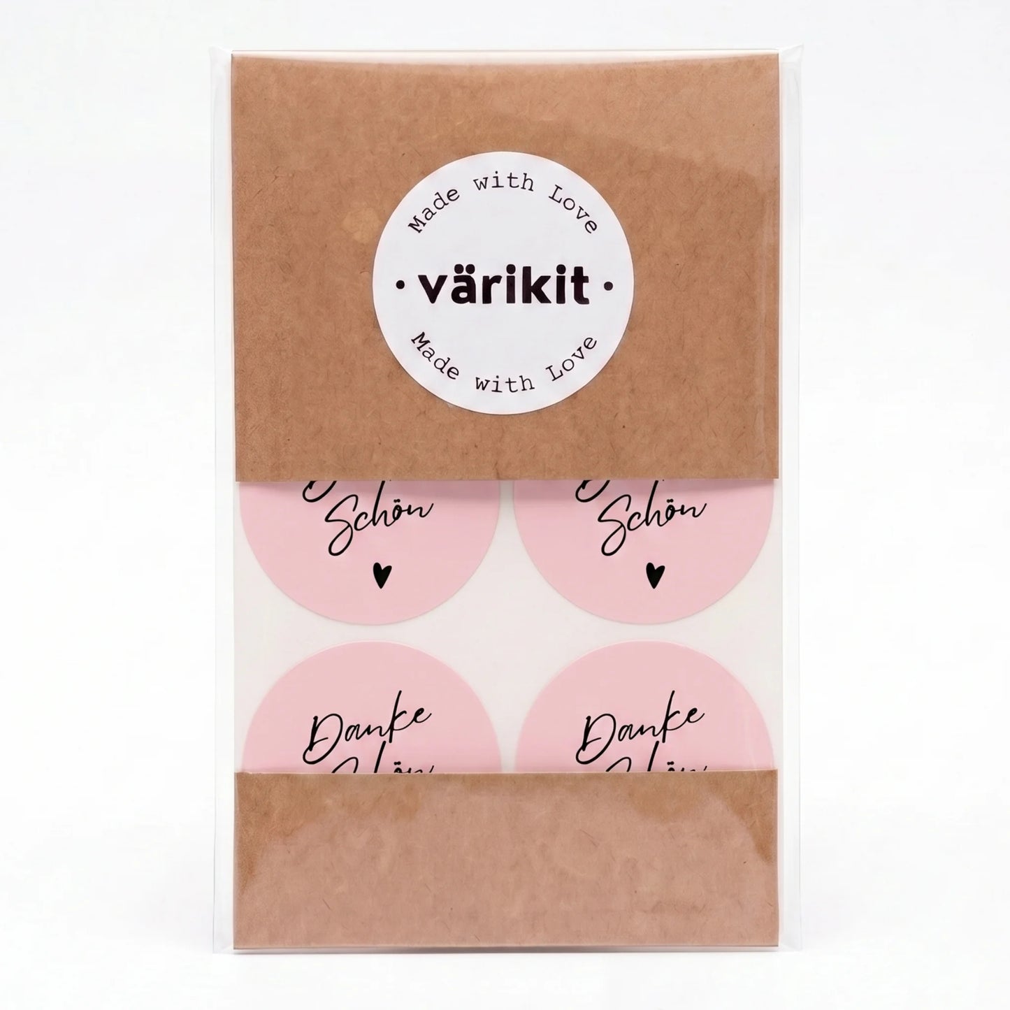 Danke schön Stickers for Small Business, Handwritten Type, 2-Inch Round, 60 Labels | Varikit