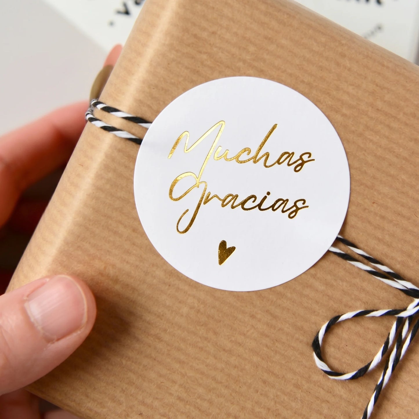 Pegatinas Muchas Gracias para Pequeñas Empresas, Tipo Manuscrito, Redondas de 2 Pulgadas, 60 Etiquetas | Varikit