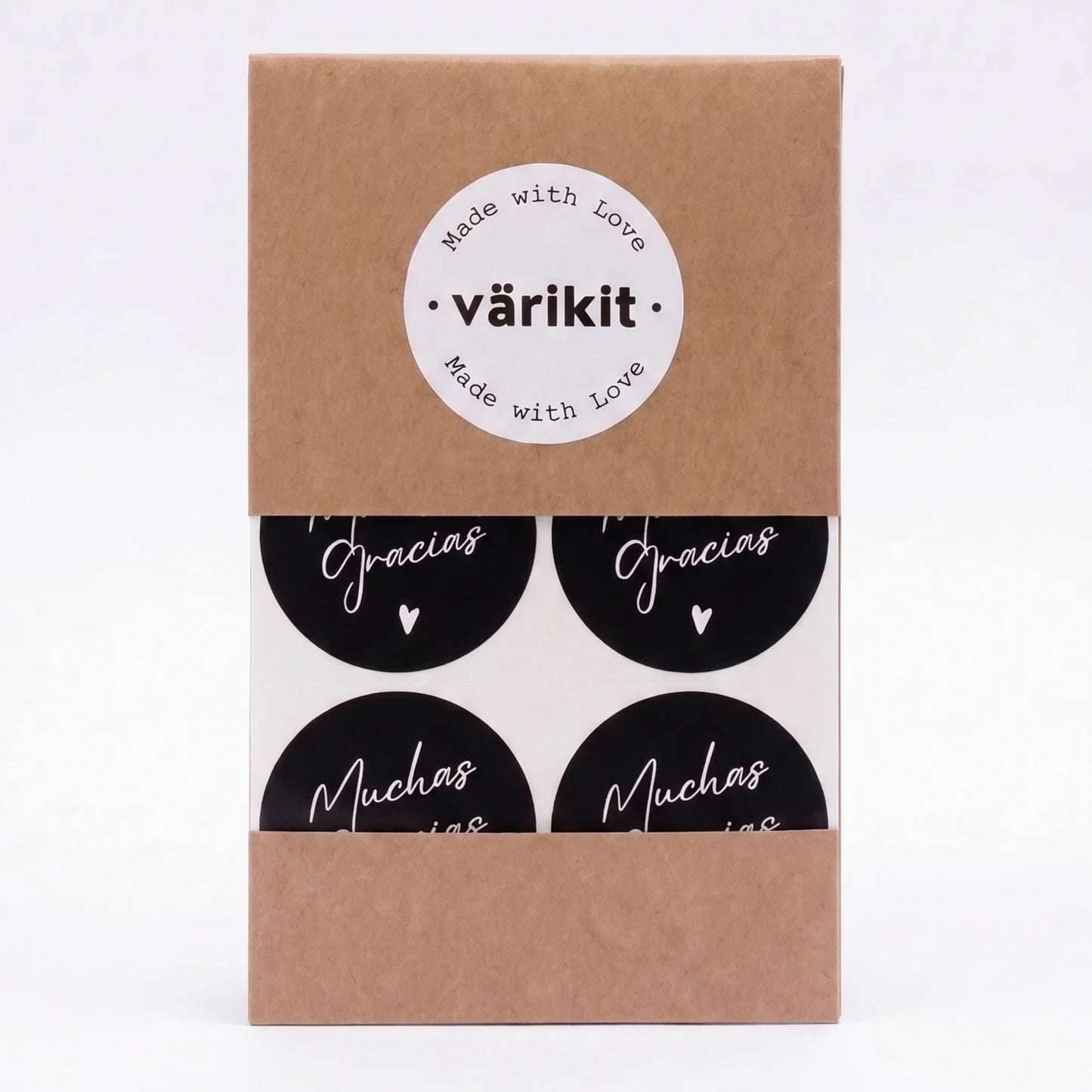 Pegatinas Muchas Gracias para Pequeñas Empresas, Tipo Manuscrito, Redondas de 2 Pulgadas, 60 Etiquetas | Varikit