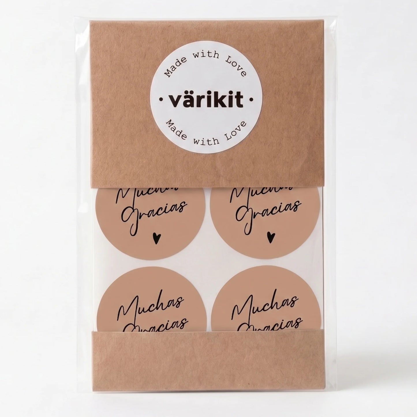 Pegatinas Muchas Gracias para Pequeñas Empresas, Tipo Manuscrito, Redondas de 2 Pulgadas, 60 Etiquetas | Varikit