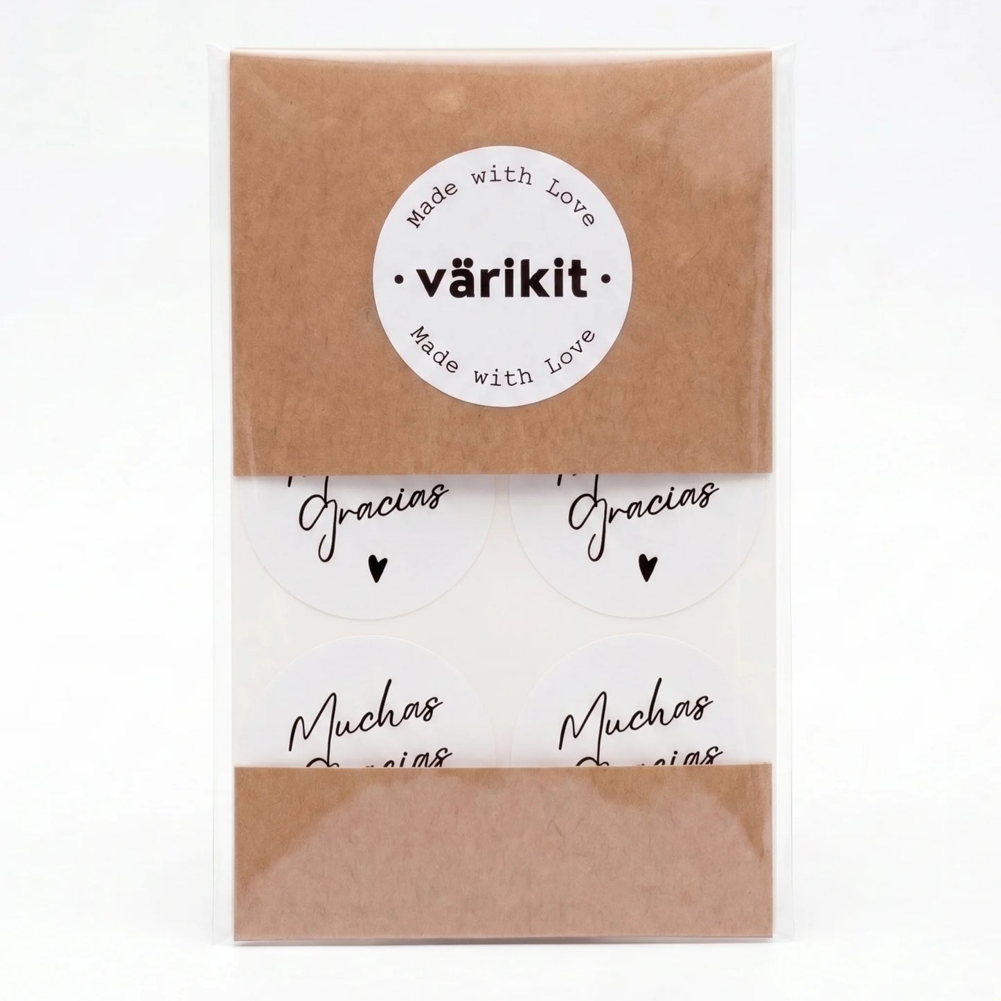 Pegatinas Muchas Gracias para Pequeñas Empresas, Tipo Manuscrito, Redondas de 2 Pulgadas, 60 Etiquetas | Varikit