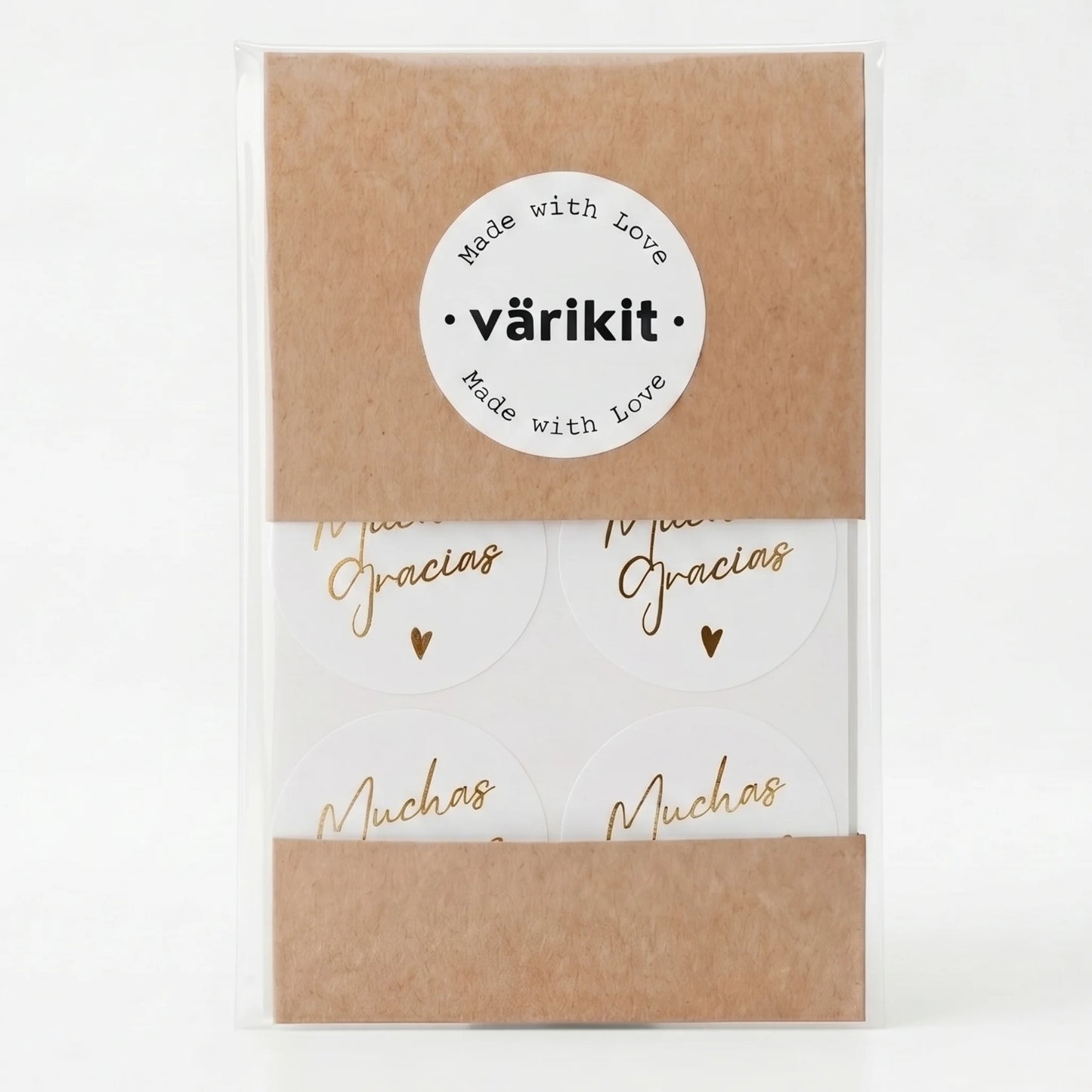 Pegatinas Muchas Gracias para Pequeñas Empresas, Tipo Manuscrito, Redondas de 2 Pulgadas, 60 Etiquetas | Varikit