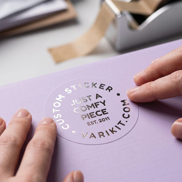 Custom Typography Stickers for Small Business, Clean & Playful, 2-Inch Round | Varikit